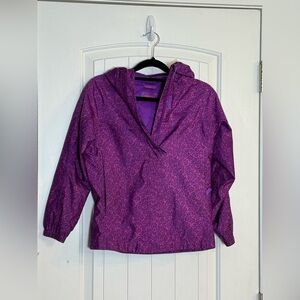 Marmot Summer Storm Waterproof Jacket Girls Medium Purple Swirl Style